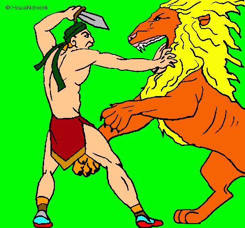 Gladiador contra león