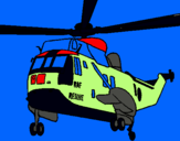 Dibujo Helicóptero al rescate pintado por julio12