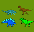 Dibujo Dinosaurios de tierra pintado por grupo0