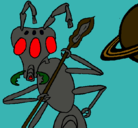 Dibujo Hormiga alienigena pintado por king