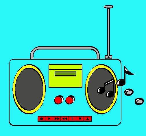 Dibujo Radio cassette 2 pintado por -mixi-