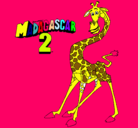 Dibujo Madagascar 2 Melman pintado por clarin