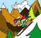 Dibujo Esquiador pintado por camuri