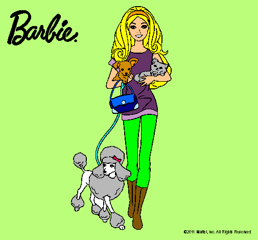 Barbie con sus mascotas