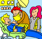 Dibujo Niño en el dentista pintado por benjamin