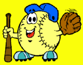 Dibujo Bola de béisbol pintado por PELOTAAMARIL