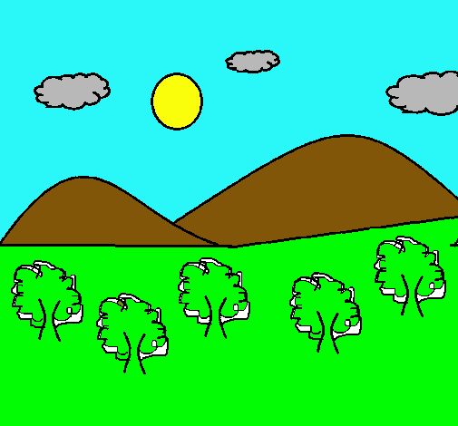 Dibujo Montañas 4 pintado por -mixi-