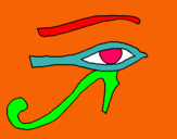 Dibujo Ojo Horus pintado por egipte