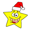 Dibujo estrella de navidad pintado por cecicecilia