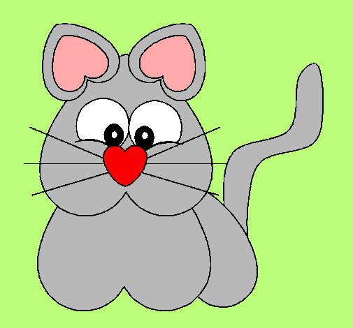 Dibujo Gato corazón pintado por Tina1