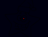 Dibujo estrella de navidad pintado por gyad