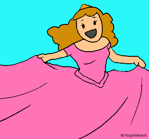 Dibujo Princesa feliz pintado por Shofita_8