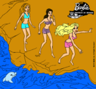 Dibujo Barbie y sus amigas en la playa pintado por maaria10