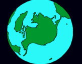 Dibujo Planeta Tierra pintado por -thom-