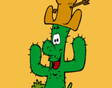 Dibujo Cactus con sombrero pintado por captus41351l