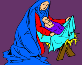 Dibujo Nacimiento del niño Jesús pintado por nivlglgkklgi
