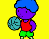 Dibujo Jugador de básquet pintado por caullio