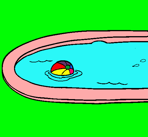 Dibujo Pelota en la piscina pintado por Antonella_