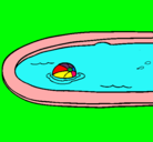 Dibujo Pelota en la piscina pintado por Antonella_