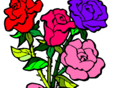 Dibujo Ramo de rosas pintado por 001122334455