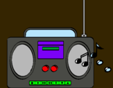 Dibujo Radio cassette 2 pintado por kiro