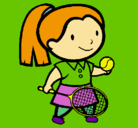 Dibujo Chica tenista pintado por Verito2003
