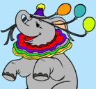 Dibujo Elefante con 3 globos pintado por Madiry