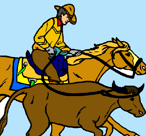 Vaquero y vaca