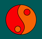 Dibujo Yin y yang pintado por gocu