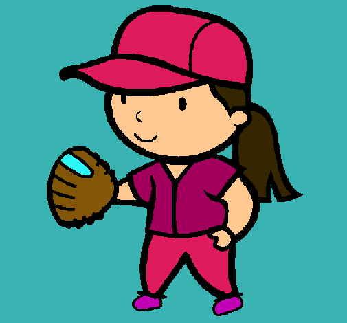 Dibujo Jugadora de béisbol pintado por Helga