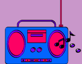 Dibujo Radio cassette 2 pintado por memela1