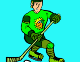 Dibujo Jugador de hockey sobre hielo pintado por popop