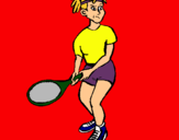 Dibujo Chica tenista pintado por merxe