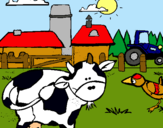 Dibujo Vaca en la granja pintado por camilaameri