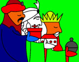 Dibujo Los Reyes Magos 3 pintado por papis
