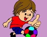 Dibujo Chico jugando a fútbol pintado por Lautaro1ftw