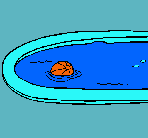 Dibujo Pelota en la piscina pintado por michtre