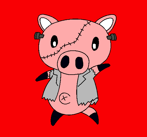 Cerdito graffiti frankensteint