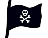 Dibujo Bandera pirata pintado por eriome