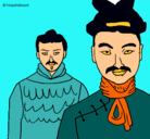 Dibujo Guerreros chinos pintado por amalia