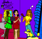 Dibujo Barbie de compras con sus amigas pintado por irenepapa