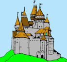 Dibujo Castillo medieval pintado por checho