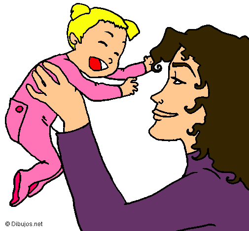 Dibujo Madre con su bebe pintado por LauraParraRubio