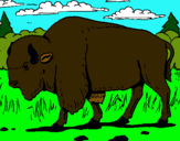 Dibujo Búfalo  pintado por chiclebomb