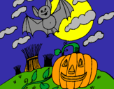 Dibujo Paisaje de Halloween pintado por ixdemian