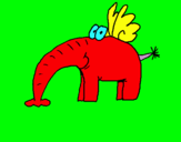 Dibujo Elefante con alas pintado por gugargergolu