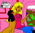 Dibujo Barbie llega a París pintado por sabina