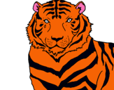 Dibujo Tigre pintado por tigger