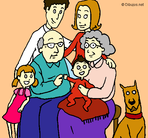 Dibujo Familia pintado por vana