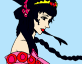 Dibujo Princesa china pintado por michi44